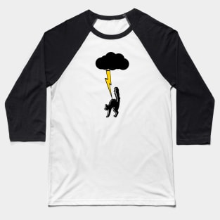 Lightning struck the cat Baseball T-Shirt